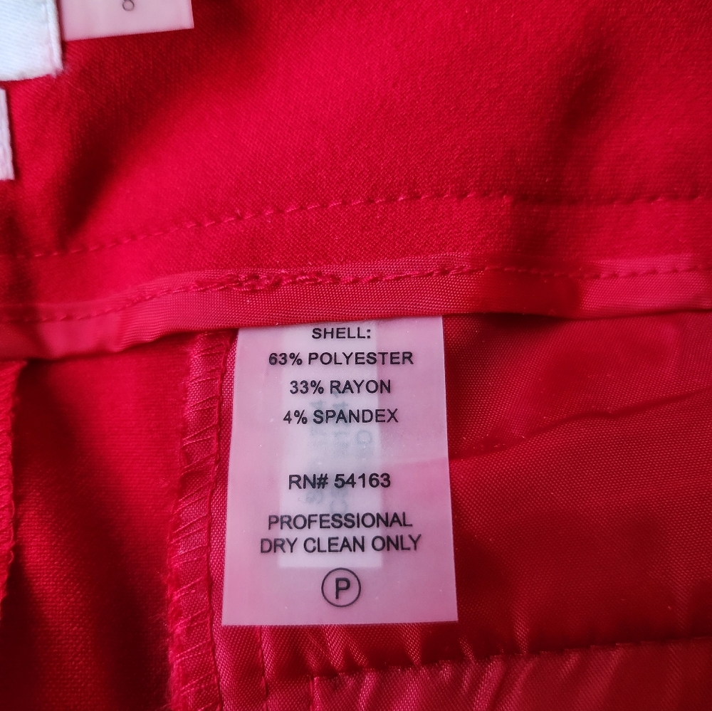 Calvin Klein Red Women's Pants Size 8 - Picture 6 of 6